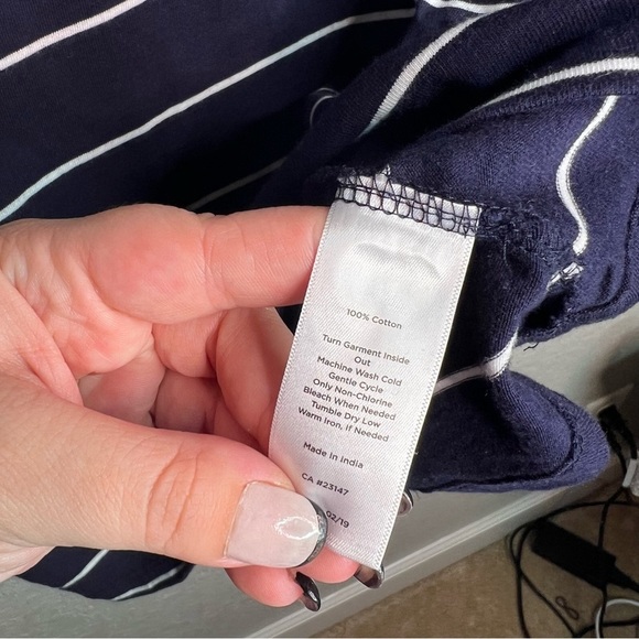 Talbots Striped 3 Quarter Inch Top - Picture 5 of 8